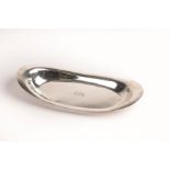 An American sterling silver bread tray, Gorham, numbered A8978, of oval form with upturned ends,