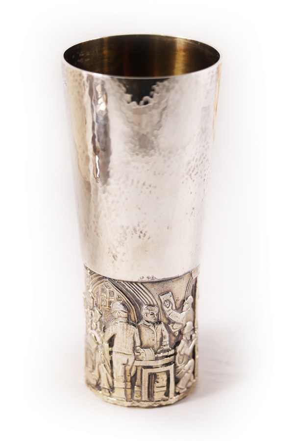 Two limited edition commemorative silver and silver gilt cups, - Image 3 of 4