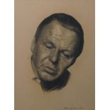 Robin Elvin (1957-2005)/Portrait of Frank Sinatra/pencil, 43cm x 31.