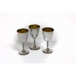 Three silver and silver gilt goblets, Sheffield 1977, 14.