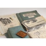 Seven diaries of trips around the Counties of England and Scotland (circa 1930) containing numerous