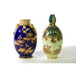 A Royal Crown Derby ovoid vase, 21cm high, and a Grainger's Worcester vase,