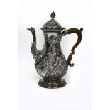 A George III silver coffee pot, Thomas Whipham & Charles Wright, London 1768,