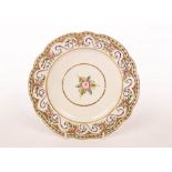 An English porcelain plate, circa 1790-1800,