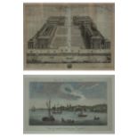 After Jacobus Collins/Half Birds-eye View of the Royal Hospital of Greenwich/sold by Henry Overton,