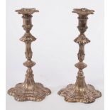 A pair of Victorian silver candlesticks, Robert Garrard,