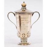 A silver trophy cup and cover, Goldsmiths & Silversmiths Co. Ltd.