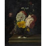19th Century Dutch School/Floral Still Life/a pair/oil on panel,