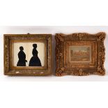 Regency School/Silhouette Portrait of a Lady and Gentleman/half-length, looking to their right/15.