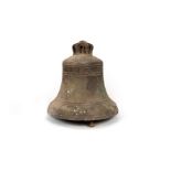 A house bell with crown top, Mears Foundry, London, 1855, 50cm high, 48cm diameter,