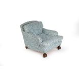 A Howard style deep-seated armchair,