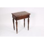 A late Victorian oak gaming table,