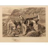 After John Sargent Noble/Otter Hounds on the River Bank/signed E.G.