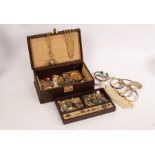 A quantity of costume jewellery including rings, bangles,