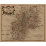 Robert Morden/Map of Gloucestershire/engraving, 36cm x 44.