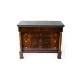 An Empire marble top chest,