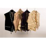 Three 19th Century silk embroidered waistcoats,