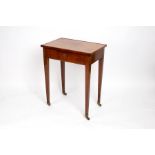 A Swedish satinwood work table, circa 1800,