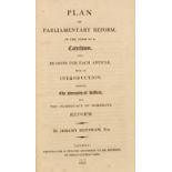 Bentham, Jeremy. Plan of Parliamentary Reform, 1817. 8vo., cont. half calf.
