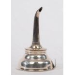 A George III silver wine funnel, IC, London 1787, 12.