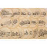A quantity of place mats printed Gloucestershire Country Houses