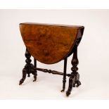 A Victorian walnut Sutherland table, 75.5cm wide CONDITION REPORT: Height - 74cm.