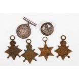 1914 Star (7440 Pte. A.V. Beach. 5/D. Gds.); 1914-15 Star (2) (259 Pte. A Lynes, 18/Bn. A.I.F.