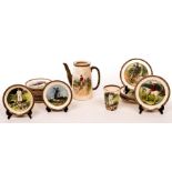 A quantity of Copeland & Sons tea wares after Lionel Edwards, depicting hunting characters,