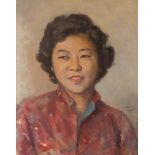 Frank Wiles (1881-1963)/Portrait of a Chinese Girl/half-length,