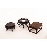 Three Chinese vase stands,