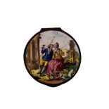 A late 18th Century Staffordshire circular snuff box,