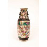A Chinese vase, early 20th Century, decorated battle scenes,