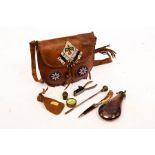 An American rawhide shooters possibles bag,