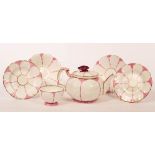 An Aynsley part tea service, Pink Butterfly pattern no.