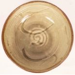 John Christie (20th Century), a stoneware bowl with glazed interior, impressed mark,