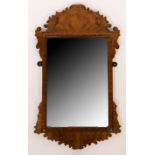 A walnut framed mirror, the plate 36.