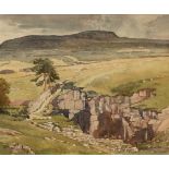 George Fathers (1898-1968)/Landscape at Pen-y-Ghent/watercolour, 33.