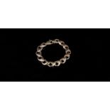 Brett Payne, a silver bracelet, Sheffield 2001, of heart shaped padlock links, 20.