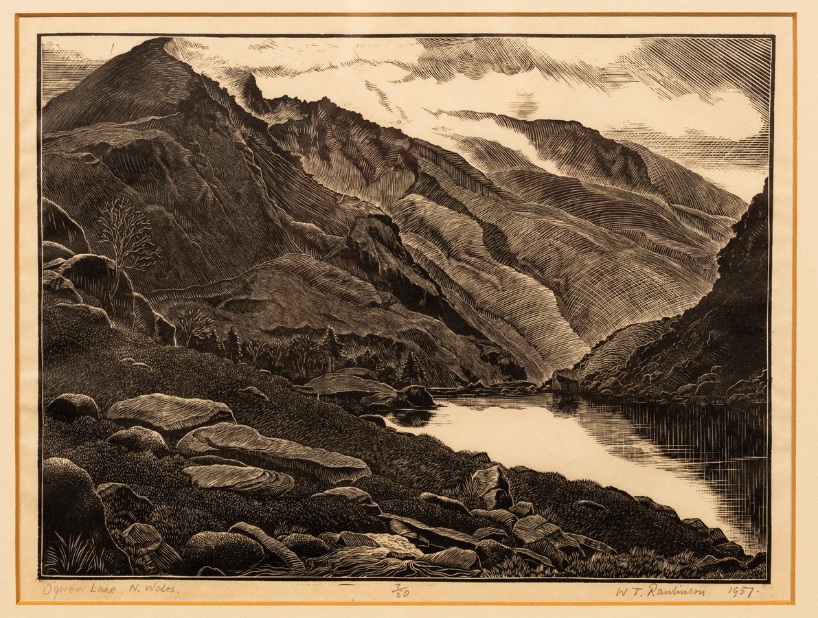William T Rawlinson (1912-1993)/Ogwen Lake, North Wales/signed and dated 1957, - Image 2 of 11