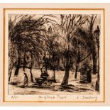 Leslie Duxbury (1921-2001)/In Green Park/signed, inscribed title and A/P/etching, plate size 9.