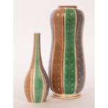 Poole Pottery, a patterned freeform peanut vase, 27.