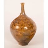 Derek Clarkson (1928-2013), a bottle vase with crystalline glaze and slender neck,