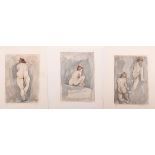 Leslie Duxbury (1921-2001)/Three Studies of Nudes/signed and inscribed A/P,