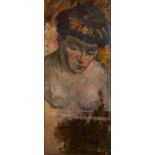 Walter Sickert RA RBA (1860-1942)/La Cage aux Fauves/half-length portrait of nude dancer/signed