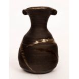 Janet Leach (1918-1997), a stoneware vase with lug handles, impressed seal mark and pottery mark,
