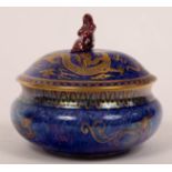 A Wedgwood Fairyland lustre bowl and cover, Celestial Dragons pattern to exterior,