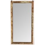 A modern wall mirror with paint effect finish,