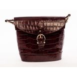 Mulberry, a large dark brown Congo leather handbag with shoulder strap,