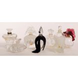 Lalique, seven scent bottles and stoppers, various, the largest 14.