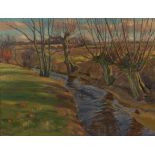 Karlin (20th Century)/River Landscape/signed and dated '43/oil on canvas, 73.5cm x 95.